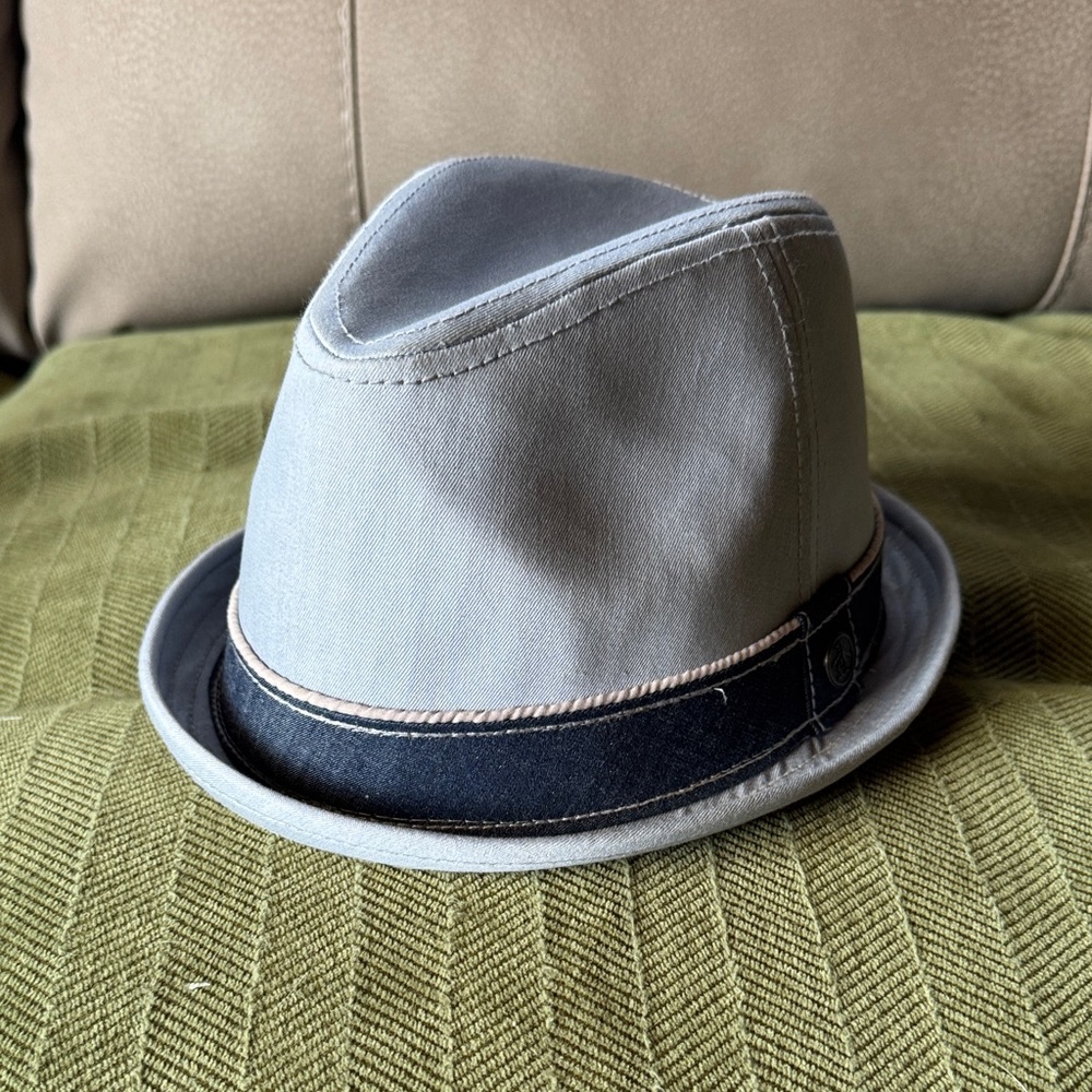 Stylish Blue Penguin Fedora Hat with Blue Band
